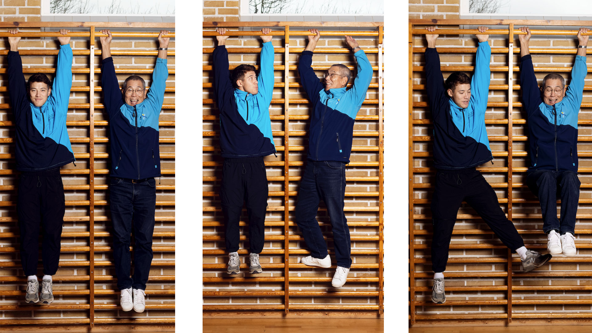 Bøvling Idrætsefterskole - portræt af far og søn. Foto: Tor Birk Trads